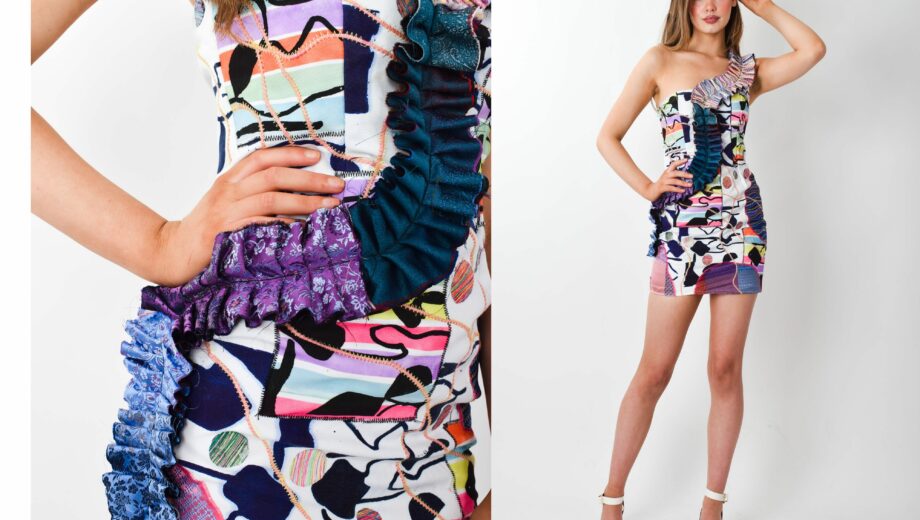 Fashion artwork. Female in a dress. a level fashion & textile design