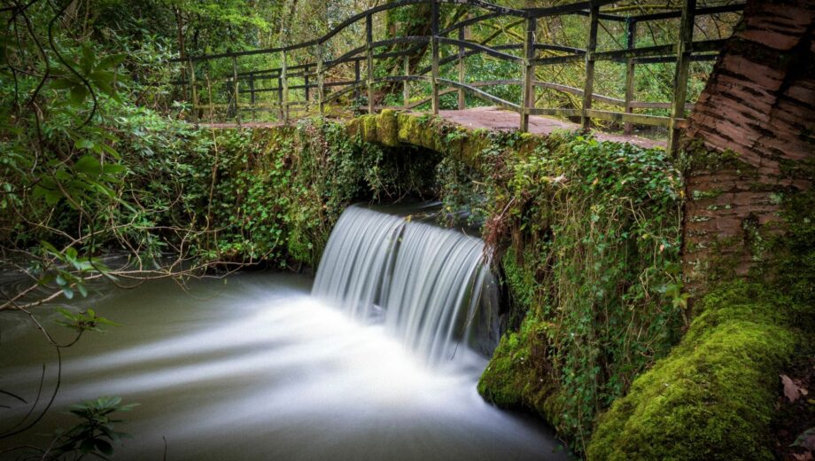 Photography artwork of a waterfall
