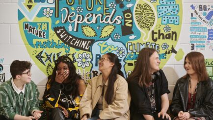 Group of Carmel students sitting in the canteen