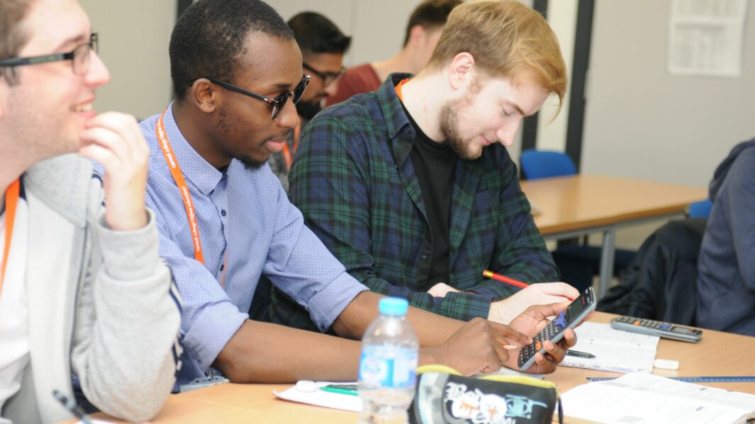 HE students in a classroom