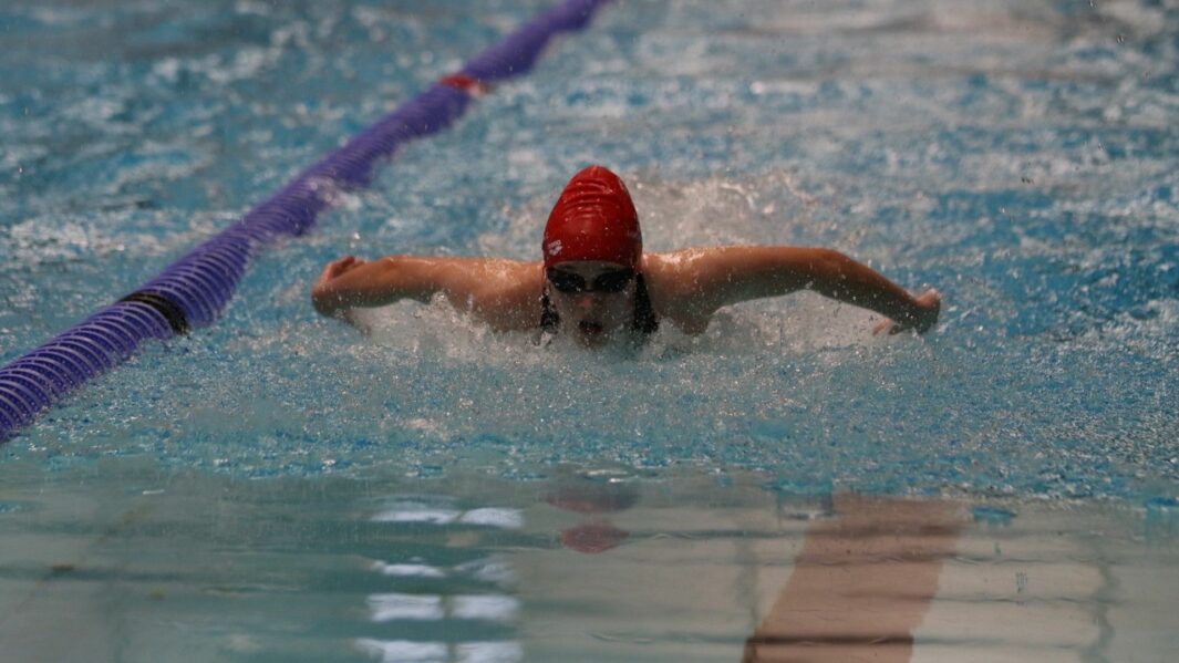 Female student swimming sixth form college