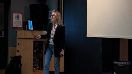 Dr Joanna Parry talk in the theatre