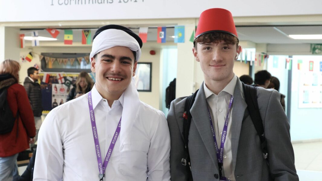 group of students in traditional dress for culture day