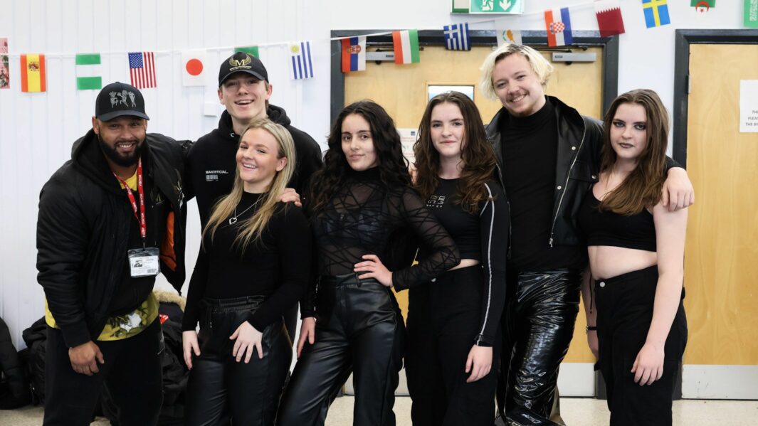 group of students in traditional dress for culture day