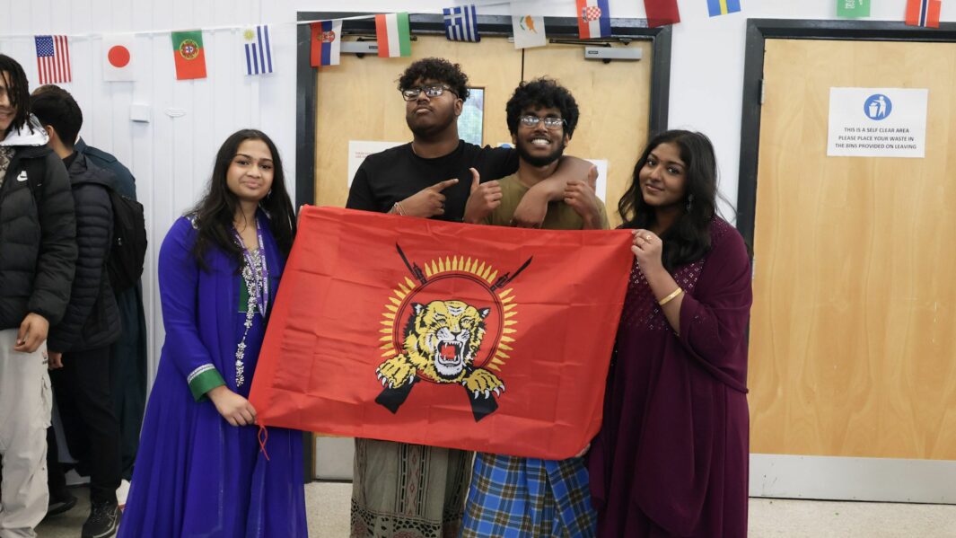 group of students in traditional dress for culture day