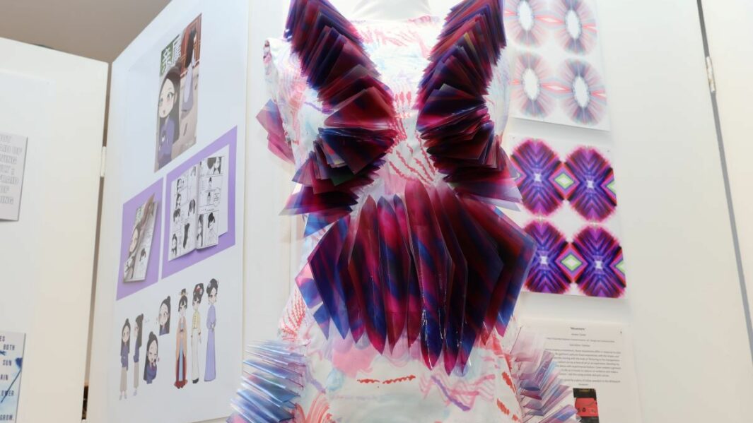 UAL Art exhibition in Chaplaincy. Artwork on display