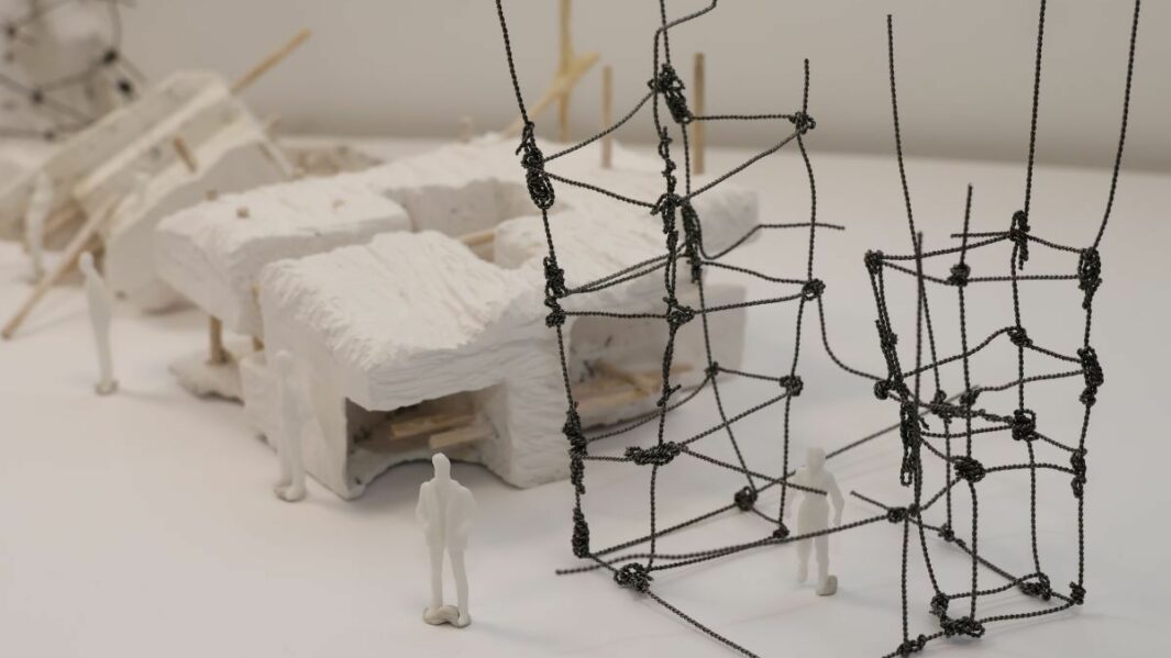 UAL Art exhibition in Chaplaincy. Artwork on display