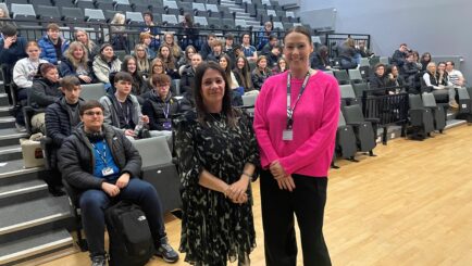 Image of Zoe Wallace and English Tutor Becky Blakey in the Dalton Theatre