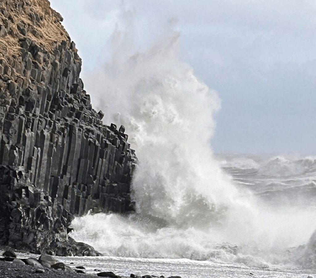 Icelandic coastal landscape used for filming Game of thrones visited by Carmel College students.
