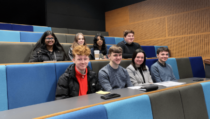 students from carmel College attend European Youth Parliament regional finals at Liverpool John Moores University