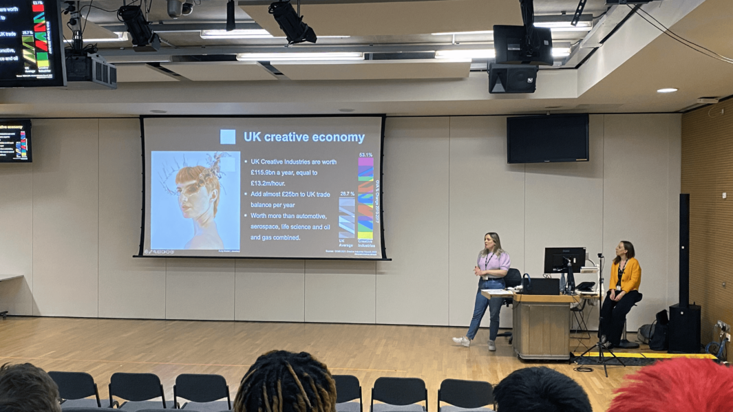 Carmel Art students listen to inspiring talk at UAL Central Saint Martins campus.