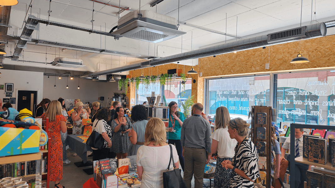 Fantastic attendance at St Helens Book Stop for Carmel College's Foundation Learning students' launch of Have A Go Avocado