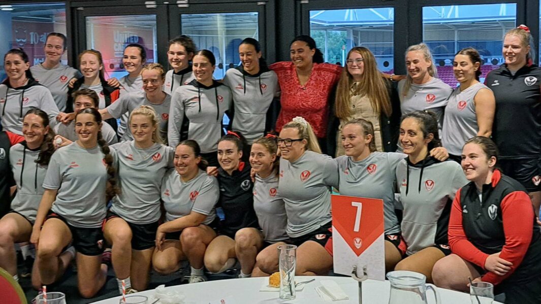 Saint Women's RLFC celebrate ahead of their championship league win