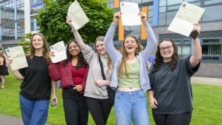 Carmel College celebrates being one of the top three sixth Form Colleges in the country according to The Times % A*-B grades 16/08/2024