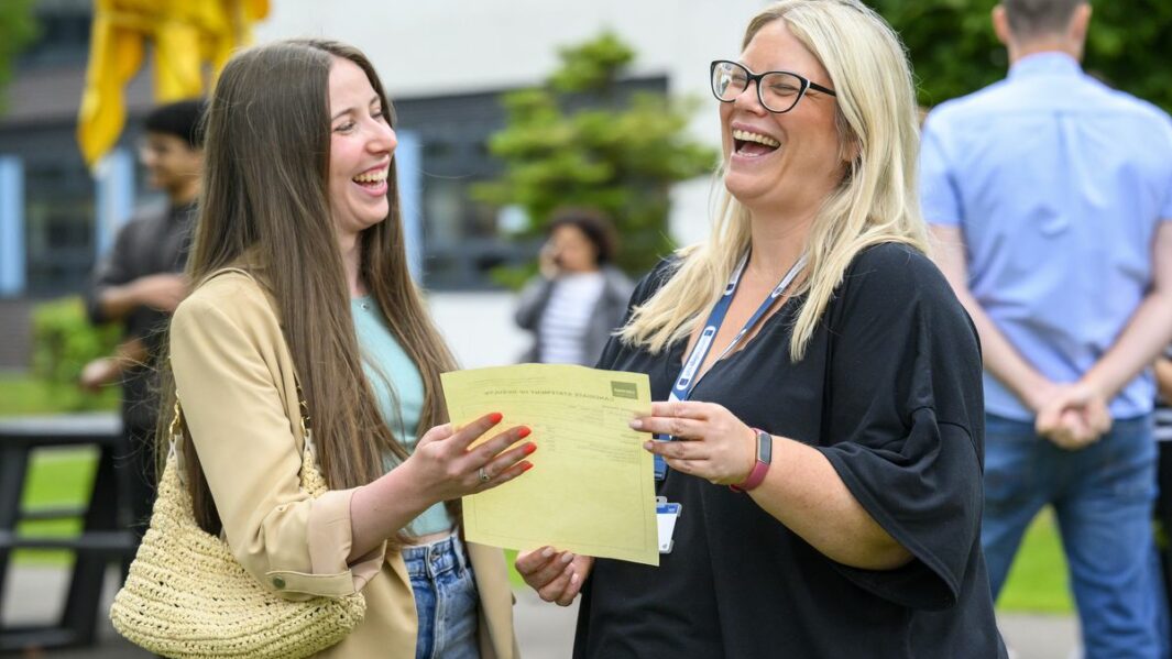 Carmel College Student Celebrates A Level and BTEC results on Results Day 2024