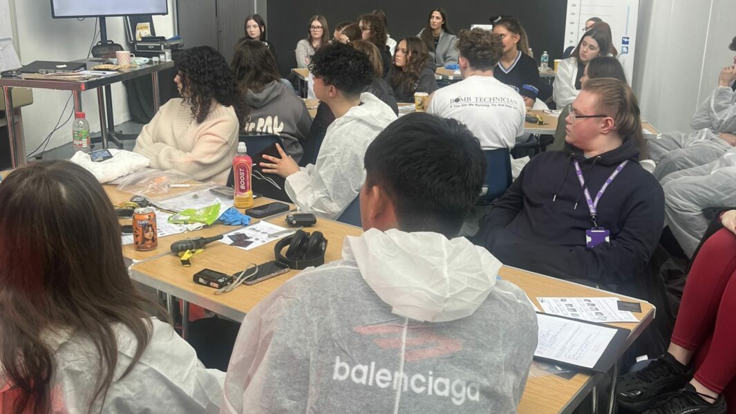 A group of students in a workshop