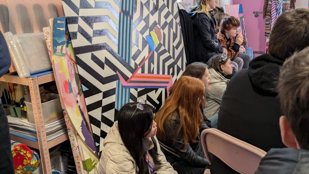 students at an art studio