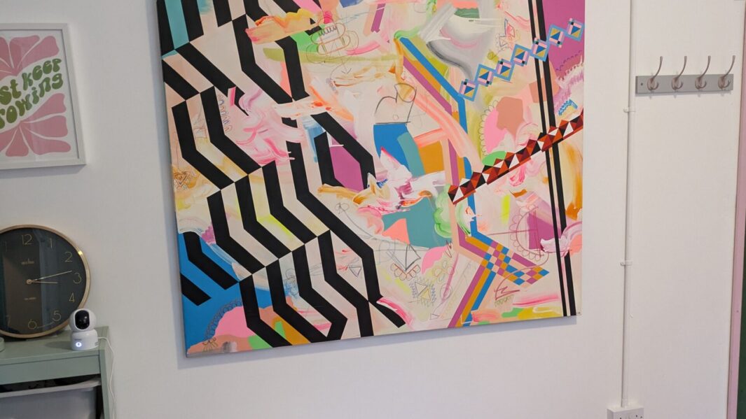 artwork on the wall in a gallery