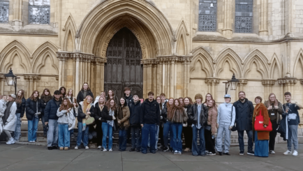 A Level English students from Carmel College take a trip to York Minster Undercroft Museum