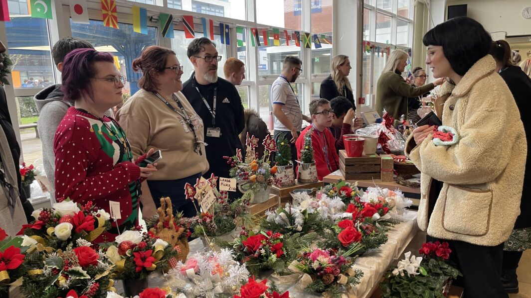 Foundation Learning students complete sale at Carmel Christmas Market 2024.