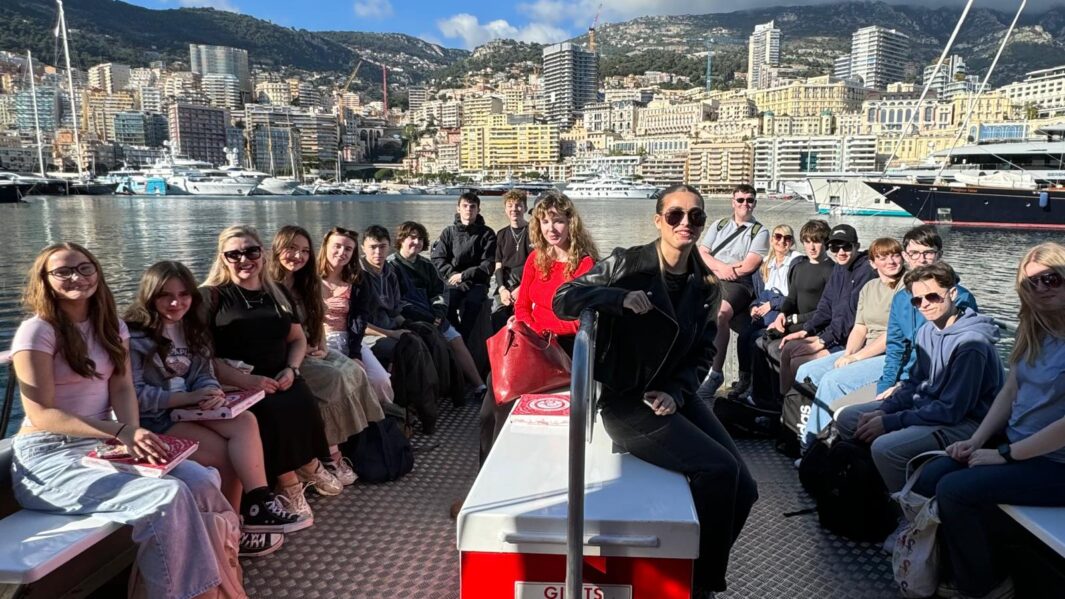 French students on a boat trip in Nice