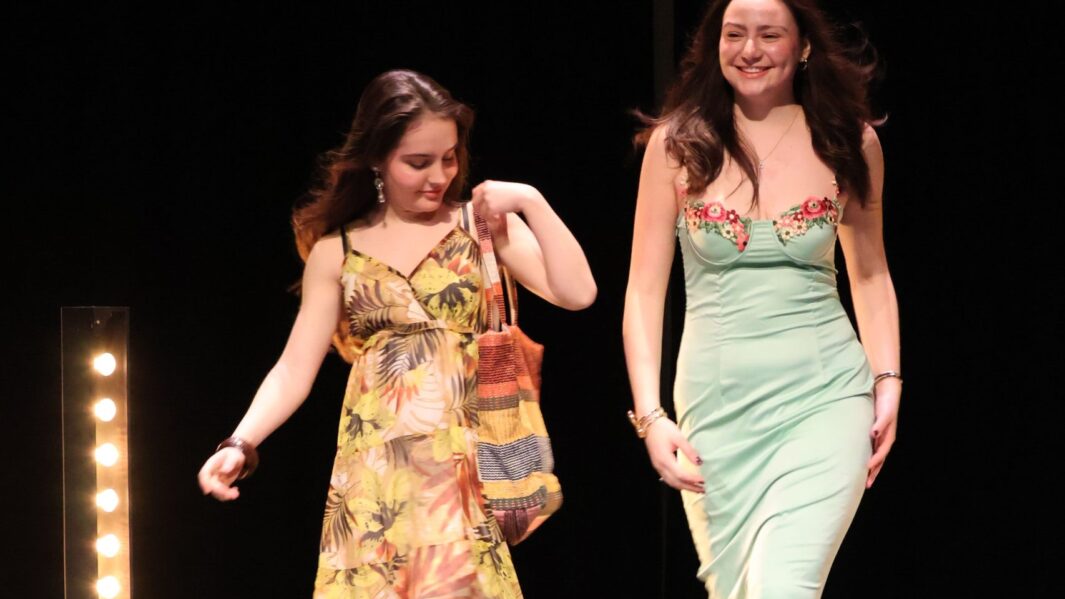 Two Students in Fashion show at Carmel College
