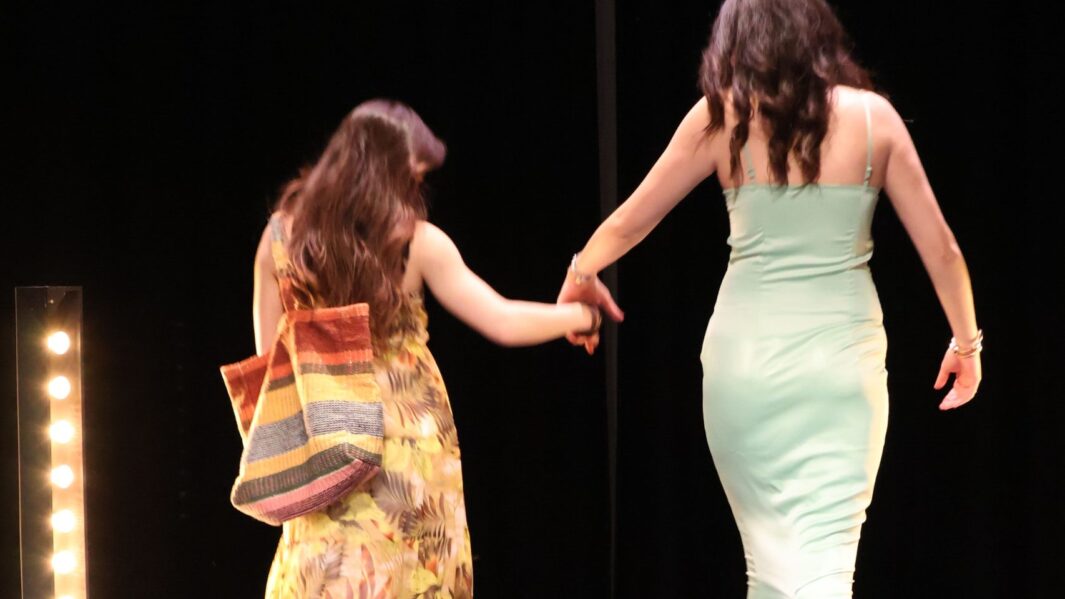 Student in Fashion show at Carmel College