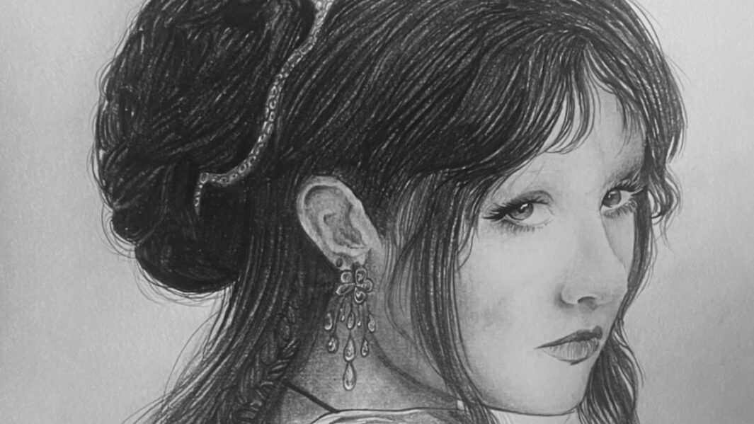 Pencil portrait of Chappell Roan