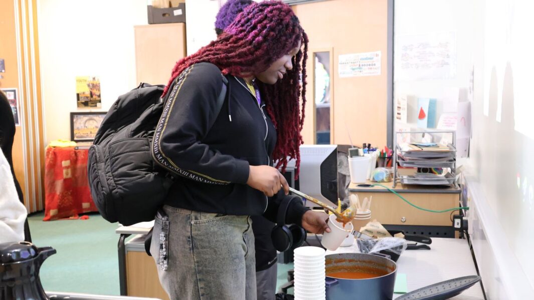 students getting refreshments in the chaplaincy