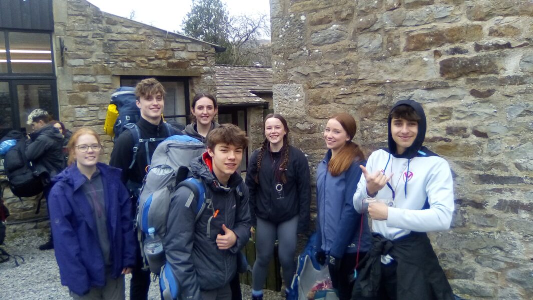 Group of male and female students in the Yorkshire Dales