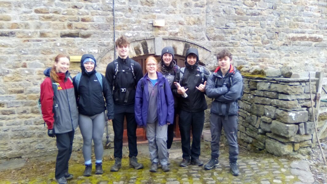 Group of male and female students in the Yorkshire Dales