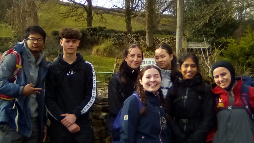 Group of male and female students in the Yorkshire Dales