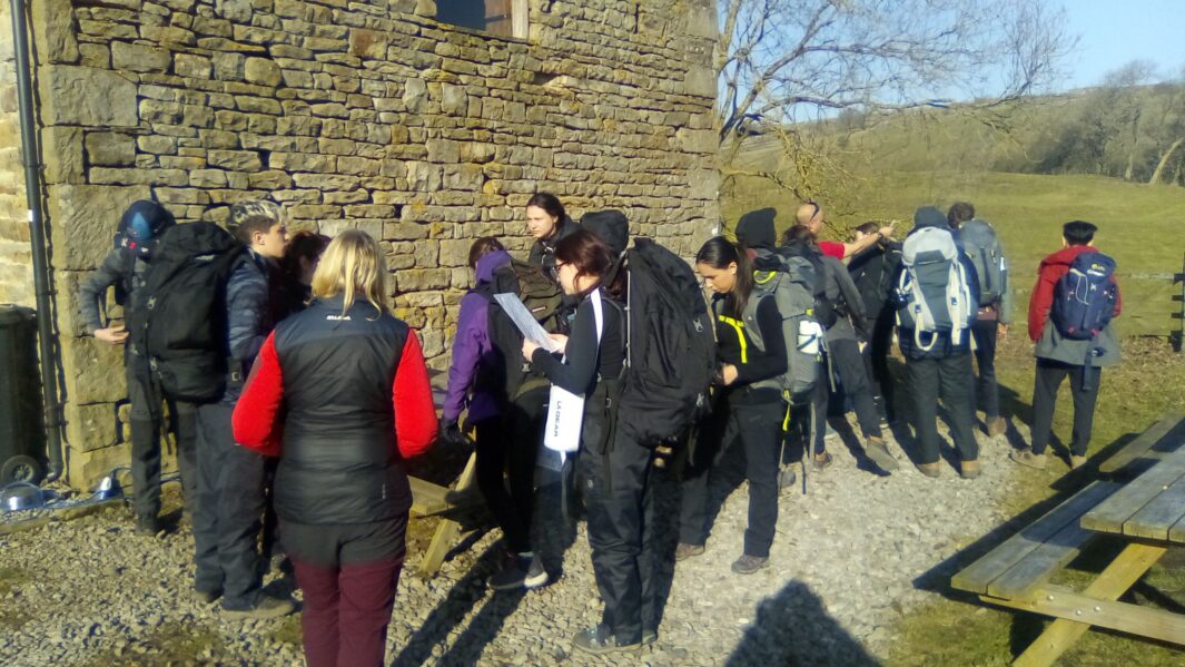 Group of male and female students in the Yorkshire Dales