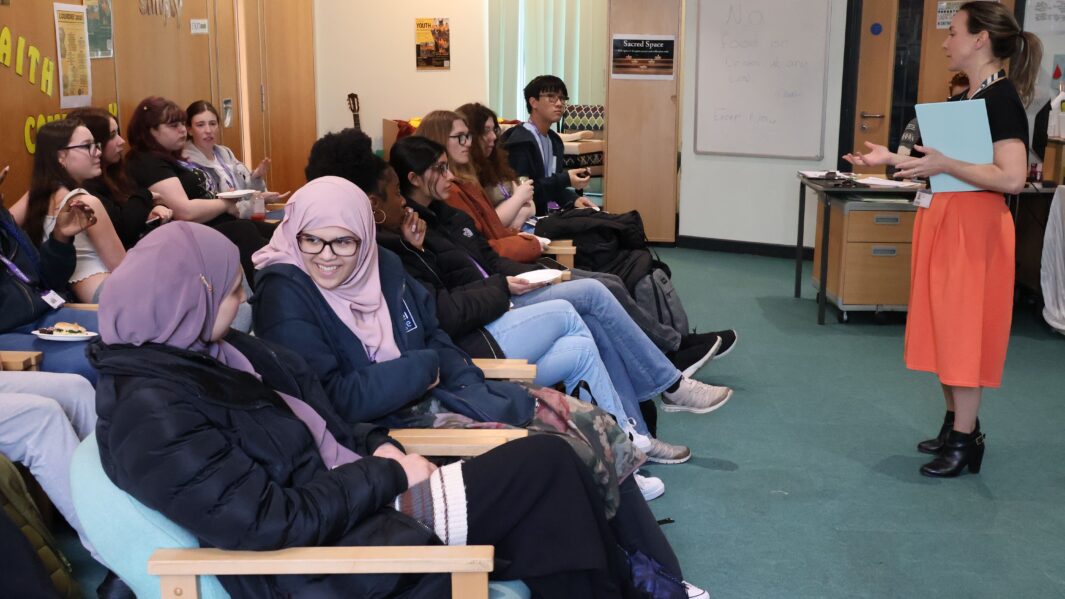Students sat down talking