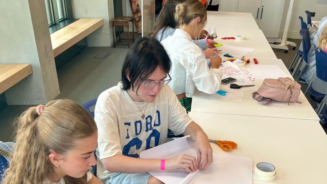 students in a workshop at UAL London