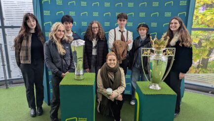 students at the national football museum for the Articulation Discovery Day