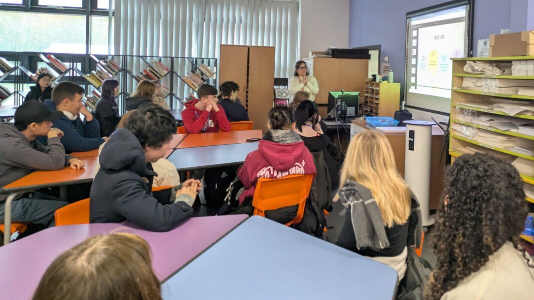 A group of students taking part in a workshop