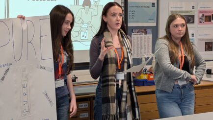 A group of students at London College of Communication