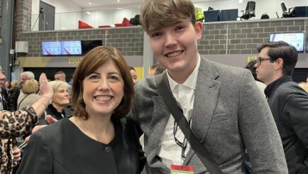 Student Gabriel Yates at the Labour Party Conference