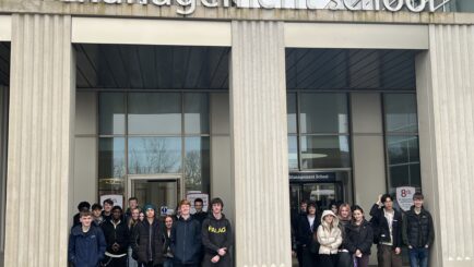 Group of Students outside Lancaster University