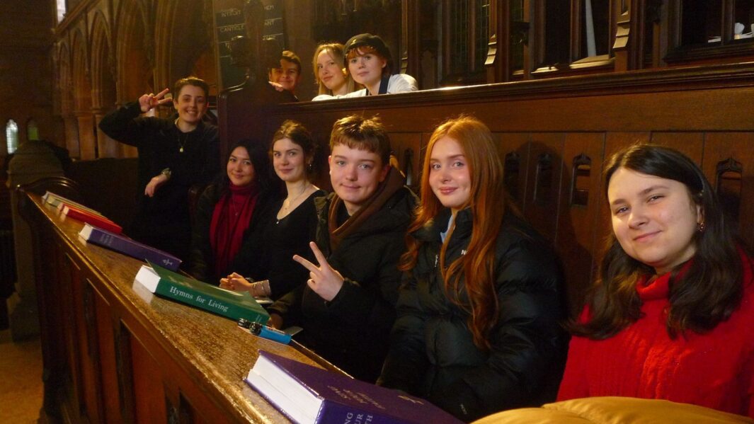 A group of students at the film festival