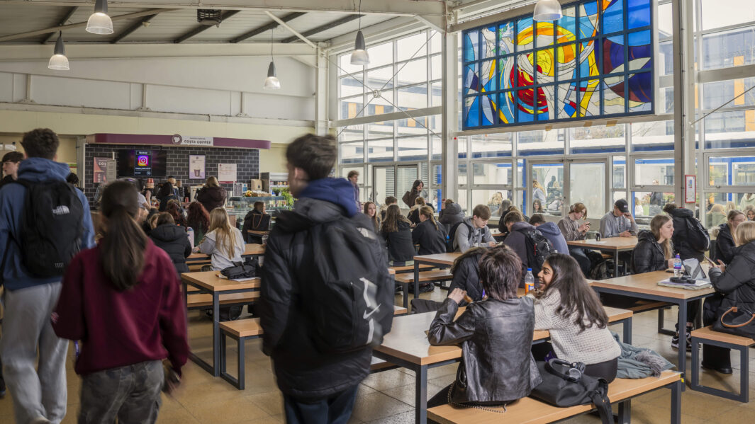 cafe area at Carmel College