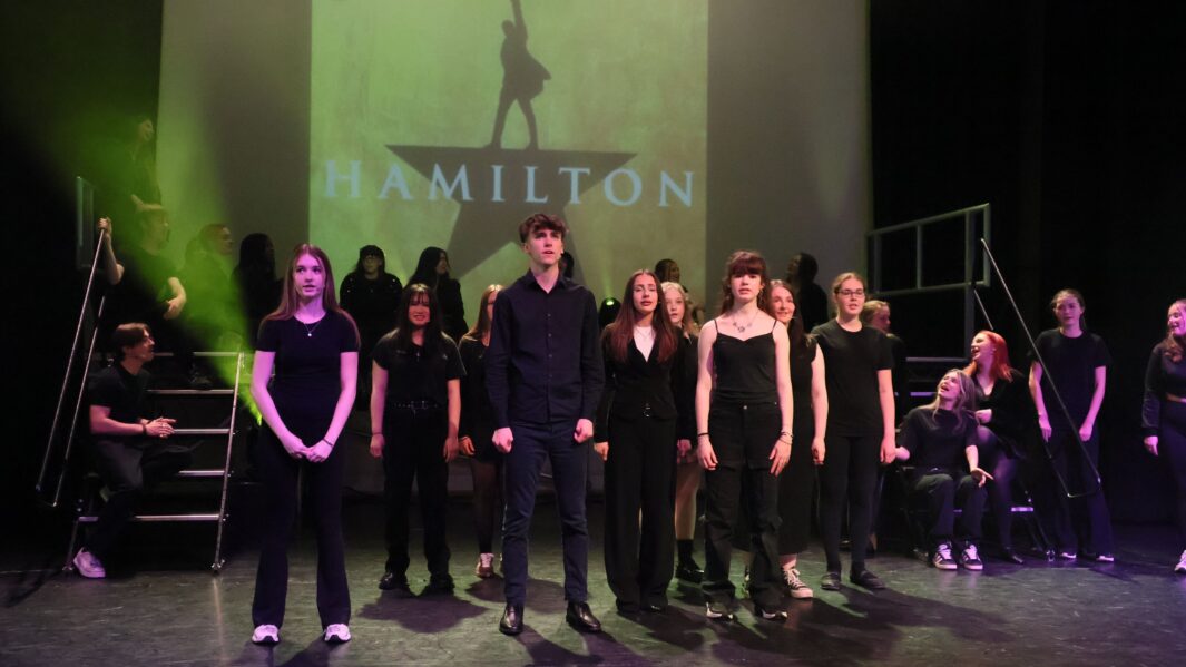 Group on stage in the Dalton Theatre