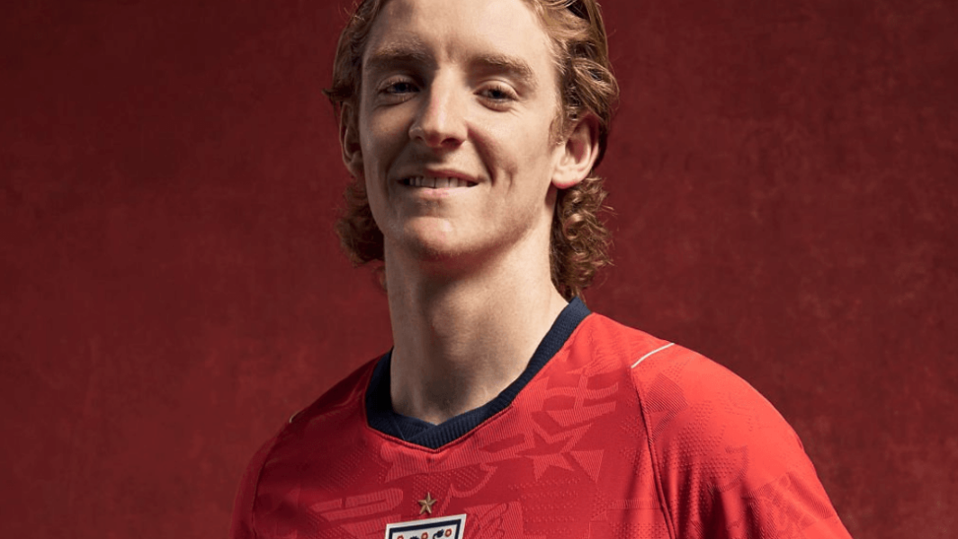 Anthony Gordon in his England kit