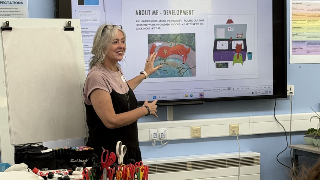 presenting to students