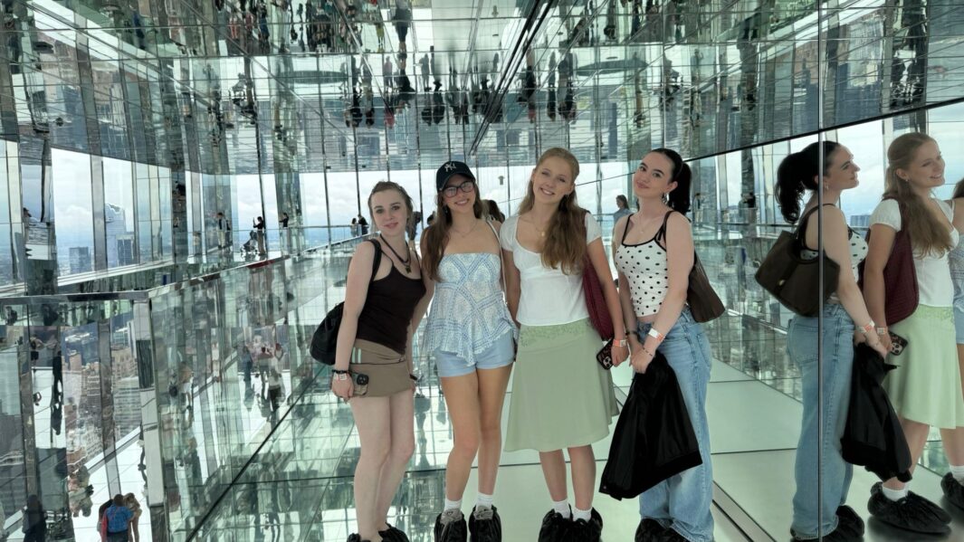 A group of female students in New York