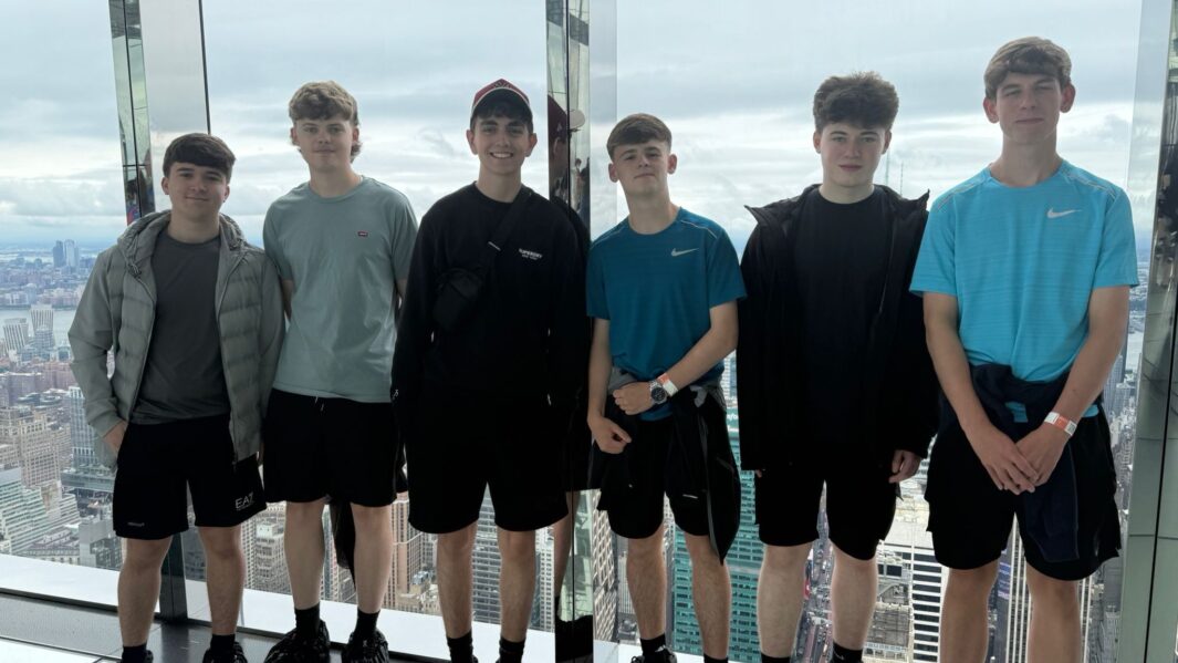 A group of male students in New York