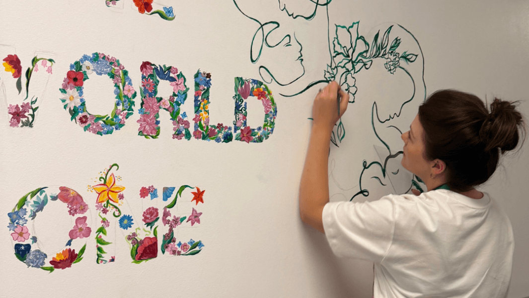 student paint mural